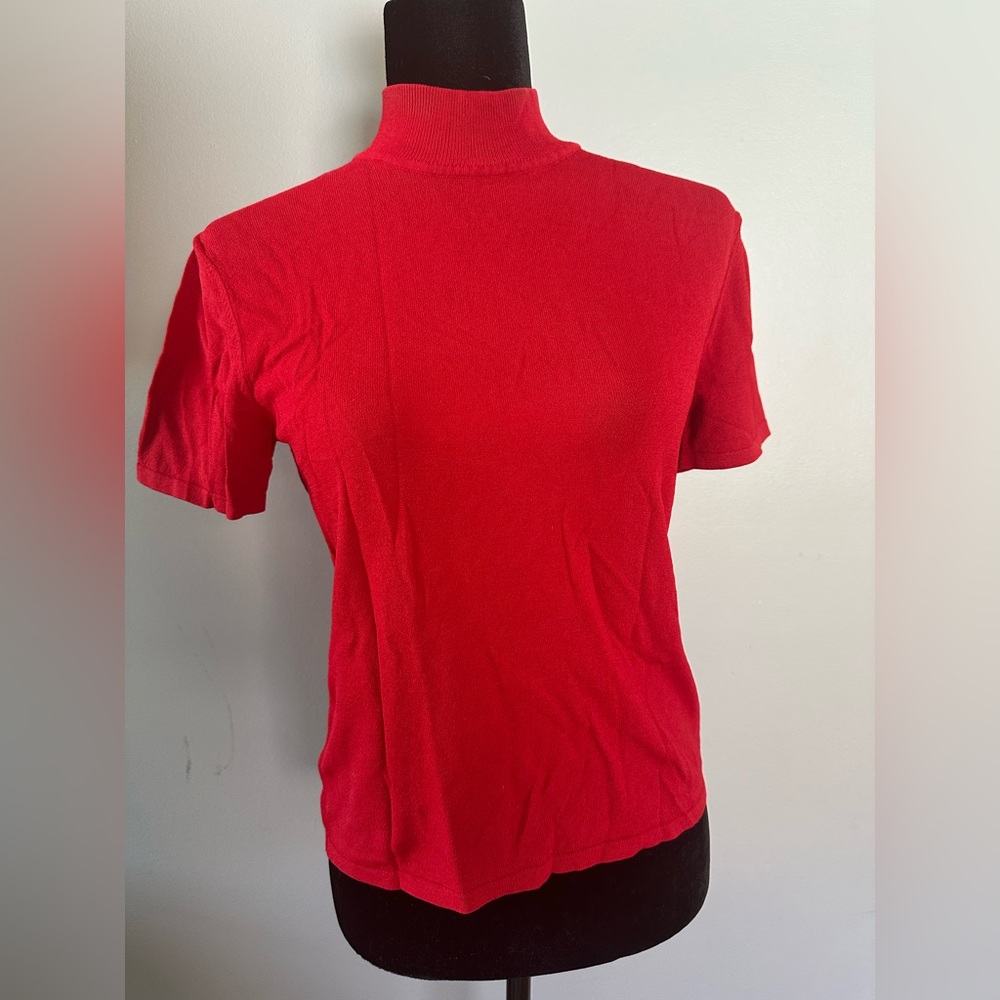 Kasper Vibrant Red Short Sleeve Top - Picture 2 of 7